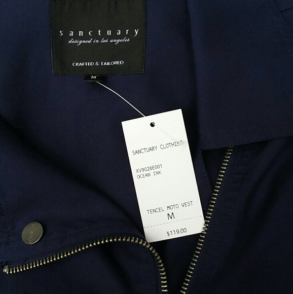 ANTHROPOLOGIE SANCTUARY TENCEL MOTO VEST - Picture 5 of 8